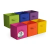 Sorbus 6 Pack 13" Foldable Cubes With Handles Storage Cube In Purple