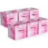 Sorbus 6-pack Collapsible Storage Bins In Tie- Dye Pink