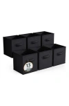 Sorbus 6-pack Collapsible Storage Cube In Black