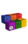 Sorbus 6-pack Collapsible Storage Cube In Blue Multi