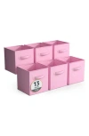 Sorbus 6-pack Collapsible Storage Cube In Pastel Pink