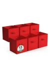 Sorbus 6-pack Collapsible Storage Cube In Red