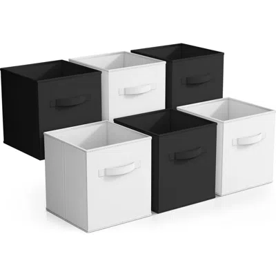 Sorbus 6-pack Collapsible Storage Cubes In Black And White