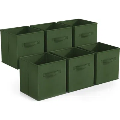 Sorbus 6-pack Collapsible Storage Cubes In Dark Green