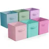 Sorbus 6-pack Collapsible Storage Cubes In Pastel Multi-color