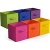 Sorbus 6-pack Collapsible Storage Cubes In Rainbow Multicolored