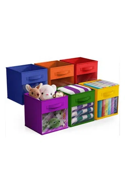 Sorbus 6-pack Storage Bins With Windows In Multi