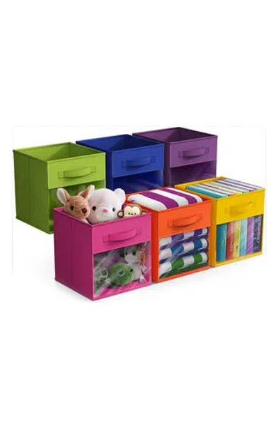 Sorbus 6-pack Storage Bins With Windows In Multi