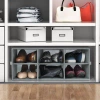 Sorbus 6 Pair Foldable Shoe Storage Box In Gray