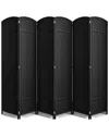Sorbus 6 Panel Room Divider In Black