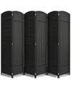 Sorbus 6 Panel Room Divider In Black