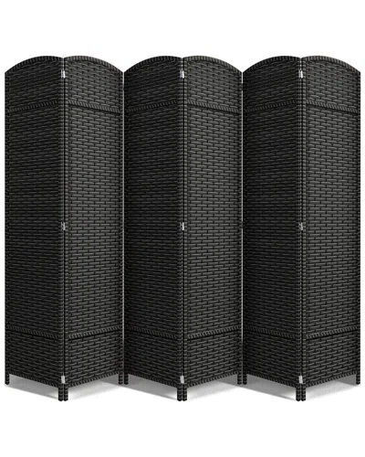 Sorbus 6 Panel Room Divider In Black