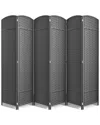 Sorbus 6 Panel Room Divider In Gray