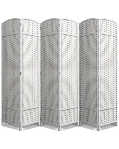 Sorbus 6 Panel Room Divider In White
