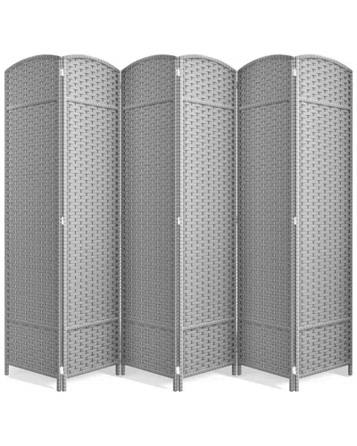 Sorbus 6 Panel Tall Foldable Panel Room Divider In Gray