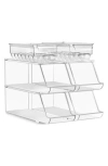 Sorbus 6-piece Can & Egg Bins In Clear