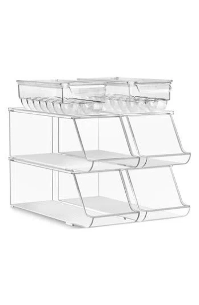 Sorbus 6-piece Can & Egg Bins In Clear