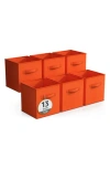 Sorbus 6-pack Collapsible Storage Cube In Orange