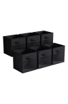 Sorbus 11in 6 Pack Foldable Storage Cubes In Black