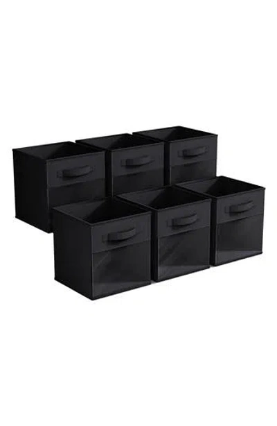 Sorbus 11in 6 Pack Foldable Storage Cubes In Black