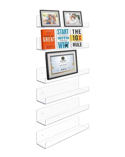 Sorbus 6pc Acrylic Floating Shelf In Nocolor