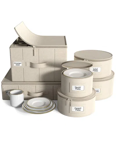 Sorbus 6pc China Storage Set In Neutral