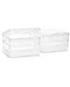 Sorbus 6pc Thick File Storage Case Set In Clear