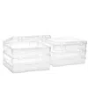 Sorbus 6pc Thick File Storage Case Set In Transparent