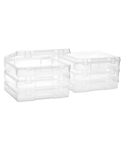 Sorbus 6pc Thick File Storage Case Set In Transparent