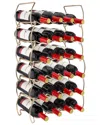 Sorbus 6-tier 24 Bottle Stackable Wine Rack In Gold
