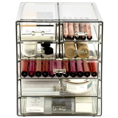 Sorbus 7 Drawers Acrylic Makeup And Jewelry Cosmetics Organizer In Black