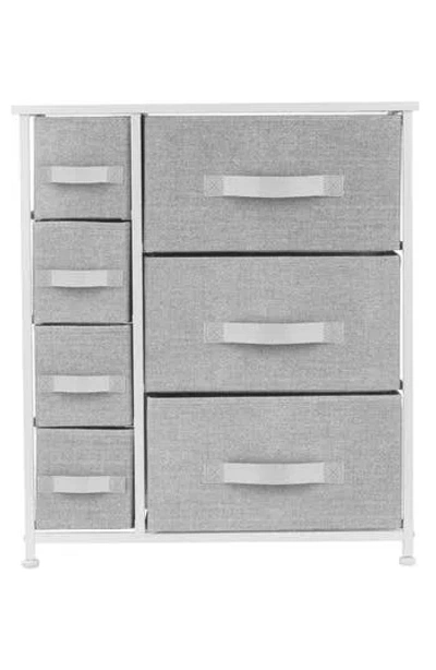 Sorbus 7 Drawers Chest Dresser In Gray