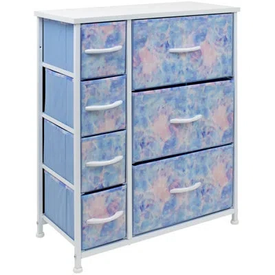 Sorbus 7 Drawers Dresser With Steel Frame And Wood Top In White