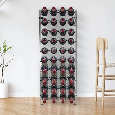 Sorbus 75-bottle Freestanding Wine Rack Stand In Black