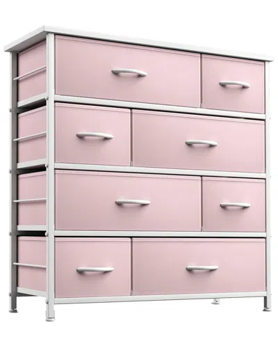 Sorbus 8-drawer Chest Dresser In Pink