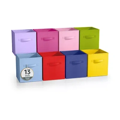 Sorbus 8 Pack 13" Foldable Cubes With Handles Storage Cube In Green