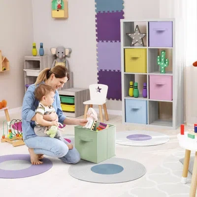 Sorbus 8 Pack 13" Large Foldable Storage Cubes With Handles In Light Pastel In Pastel Multi-color