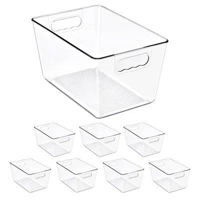 Sorbus 8 Pack Clear Stackable Storage Containers With Lids For Kitchen, Pantry,cabinet Organization (large) In Transparent
