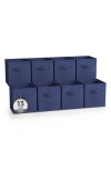 Sorbus 8-pack Collapsible Storage Cubes In Navy Blue