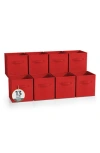 Sorbus 8-pack Collapsible Storage Cube In Red