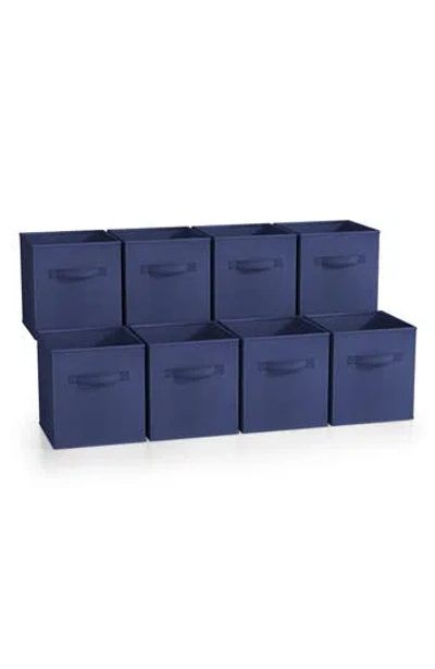 Sorbus 8-pack Collapsible Storage Cubes In Navy Blue