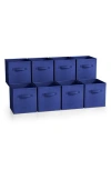 Sorbus 8-pack Collapsible Storage Cubes In Royal Blue