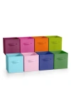 Sorbus 8-pack Foldable Storage Cube Bins In Deep Pastel
