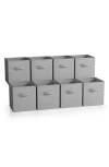 Sorbus 8-pack Foldable Storage Cube Bins In Gray