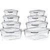 Sorbus 8-pack Glass Food Prep Storage Containers In Transparent