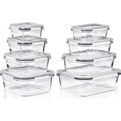 Sorbus 8-pack Glass Food Prep Storage Containers In Transparent