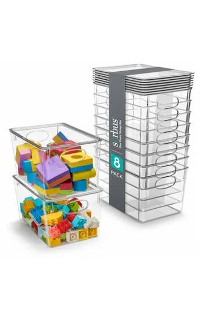 Sorbus 8-pack Large Toy Organizer Clear Plastic Storage Bins