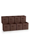 Sorbus 11in 6 Pack Foldable Storage Cubes In Brown