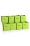 Sorbus 8-pack Foldable Storage Cube Bins In Green