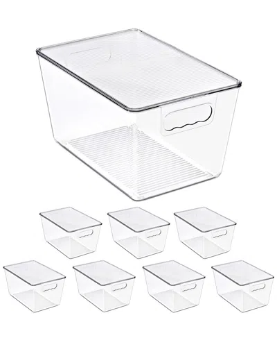 Sorbus 8-pack Large Stackable Storage Containers In Transparent
